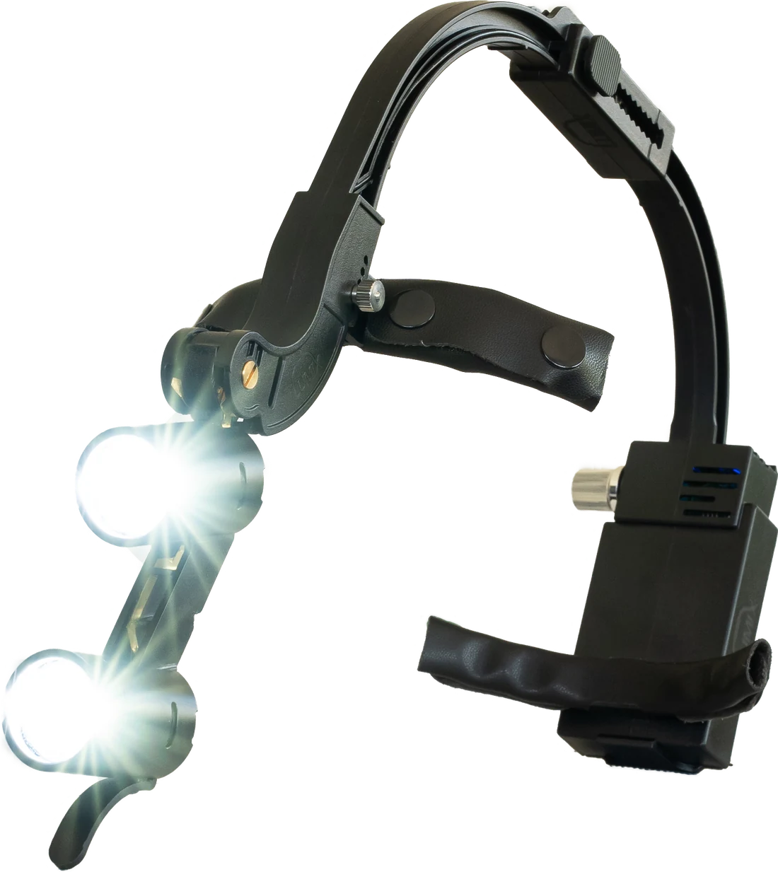 The two optical units of the Lumix Headlight, lit