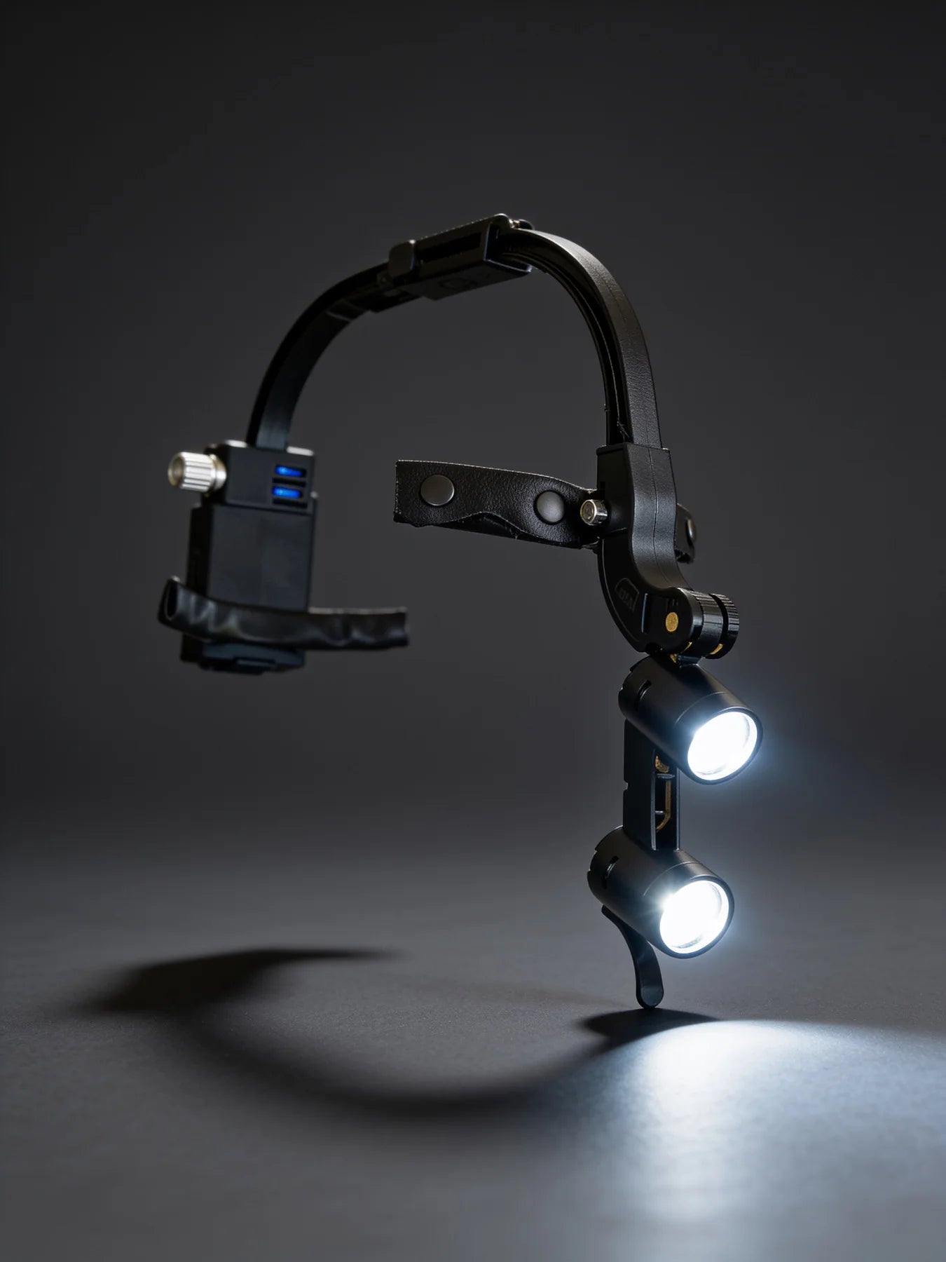 Il Caschetto Lumix con i LED accesi